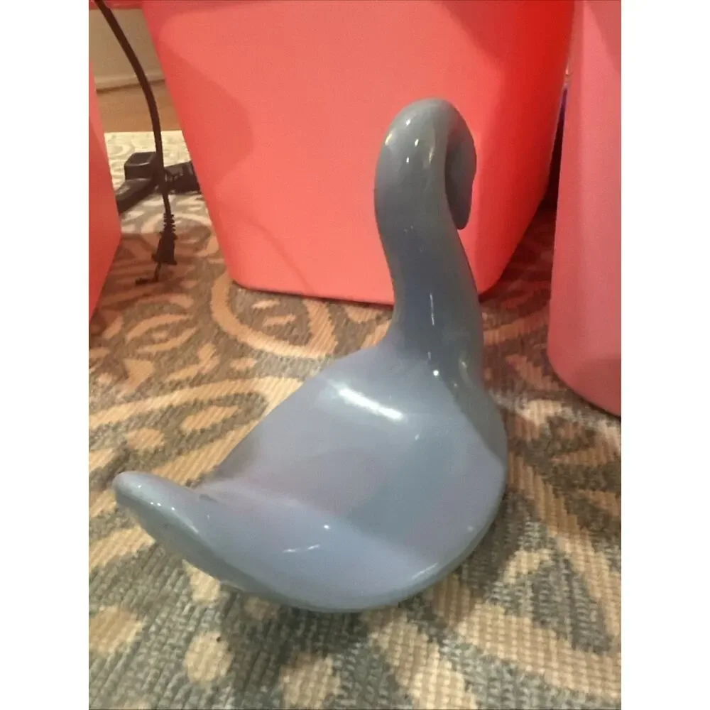 Vintage Nova Swan Ceramic Cloth Towel Soap Holder Cream‎ Blue Bath Decor Dish